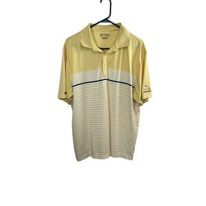 Mens PGA Golf Polo Shirt Greystone‎ Logo Authentic Size XL Performance Yellow